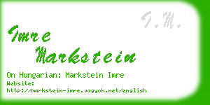 imre markstein business card